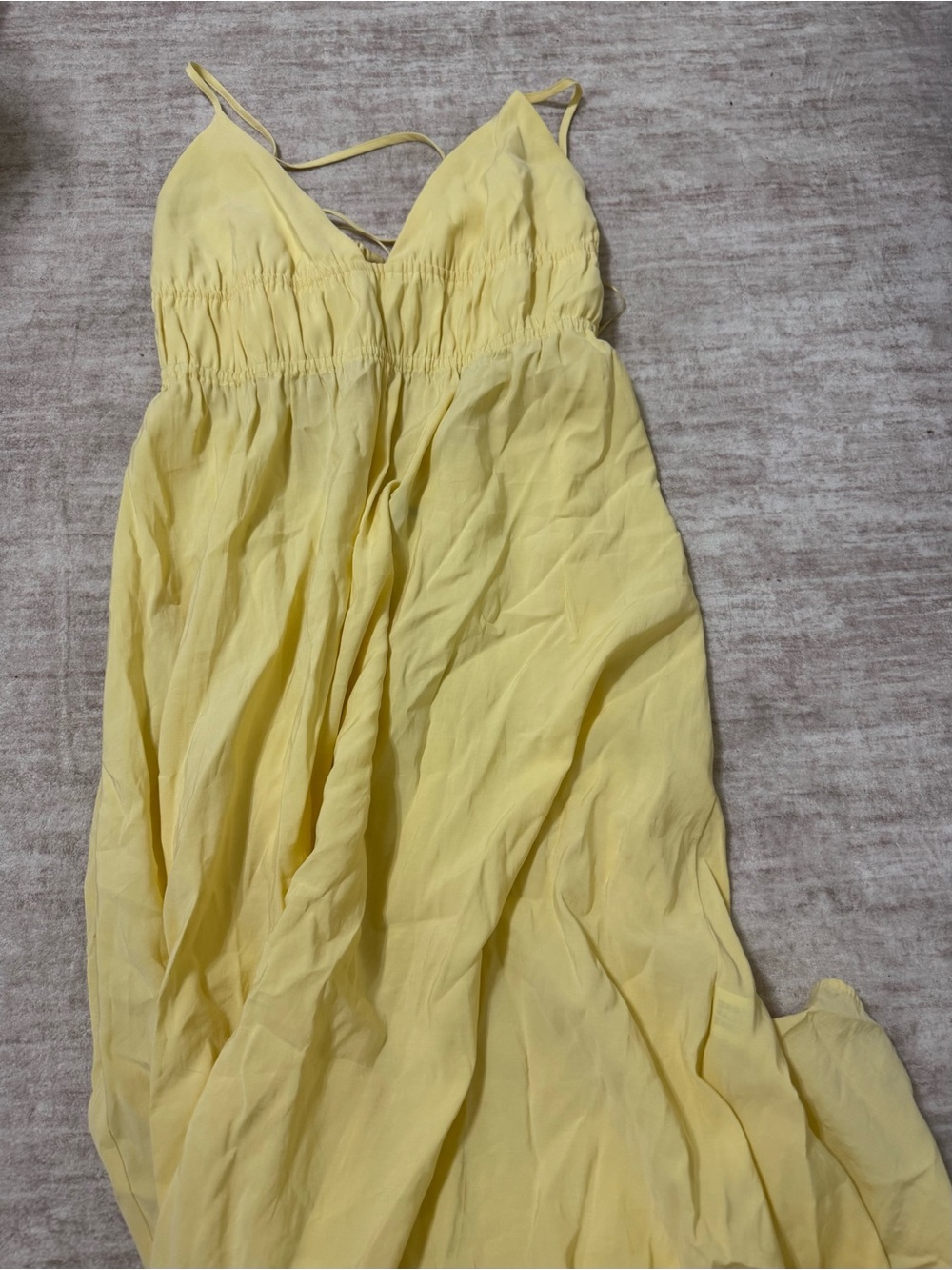 Zara butter yellow maxi dress size medium - Picture 2 of 3